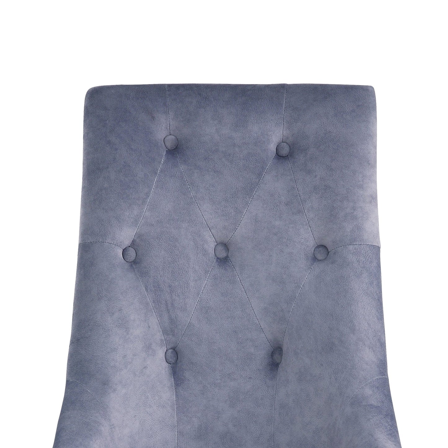 Dekel Gray Fabric & Stainless Steel Side Chair (Set of 2) - 1st Choice Furniture Direct