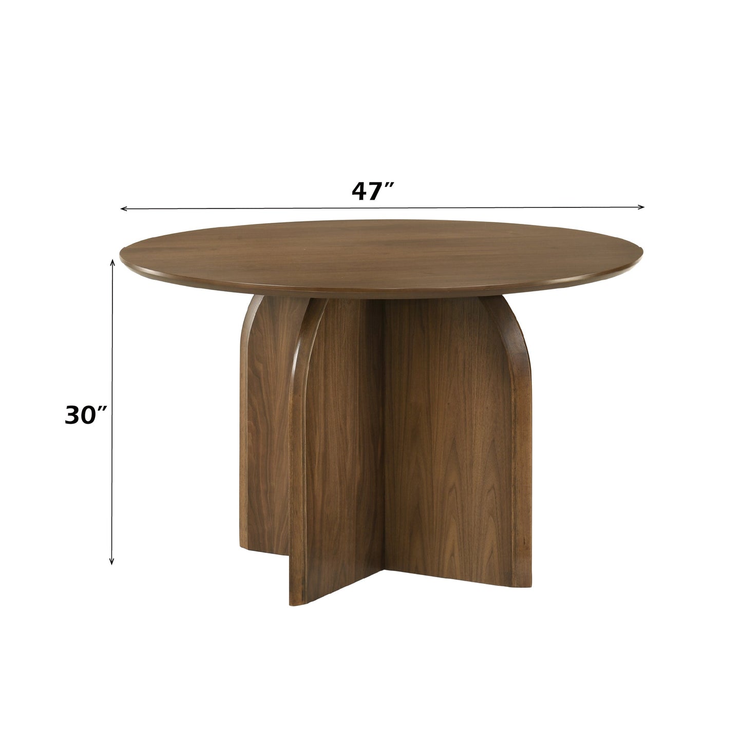 Delmon Dark Walnut Round Dining Table - 1st Choice Furniture Direct