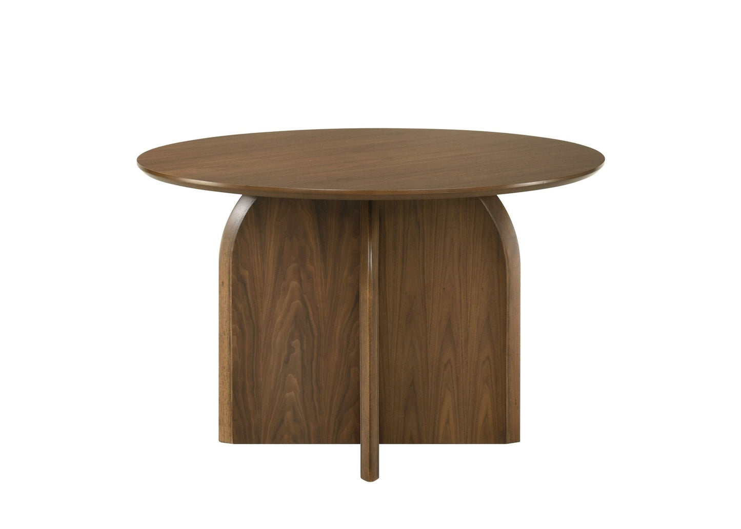 Delmon Dark Walnut Round Dining Table - 1st Choice Furniture Direct
