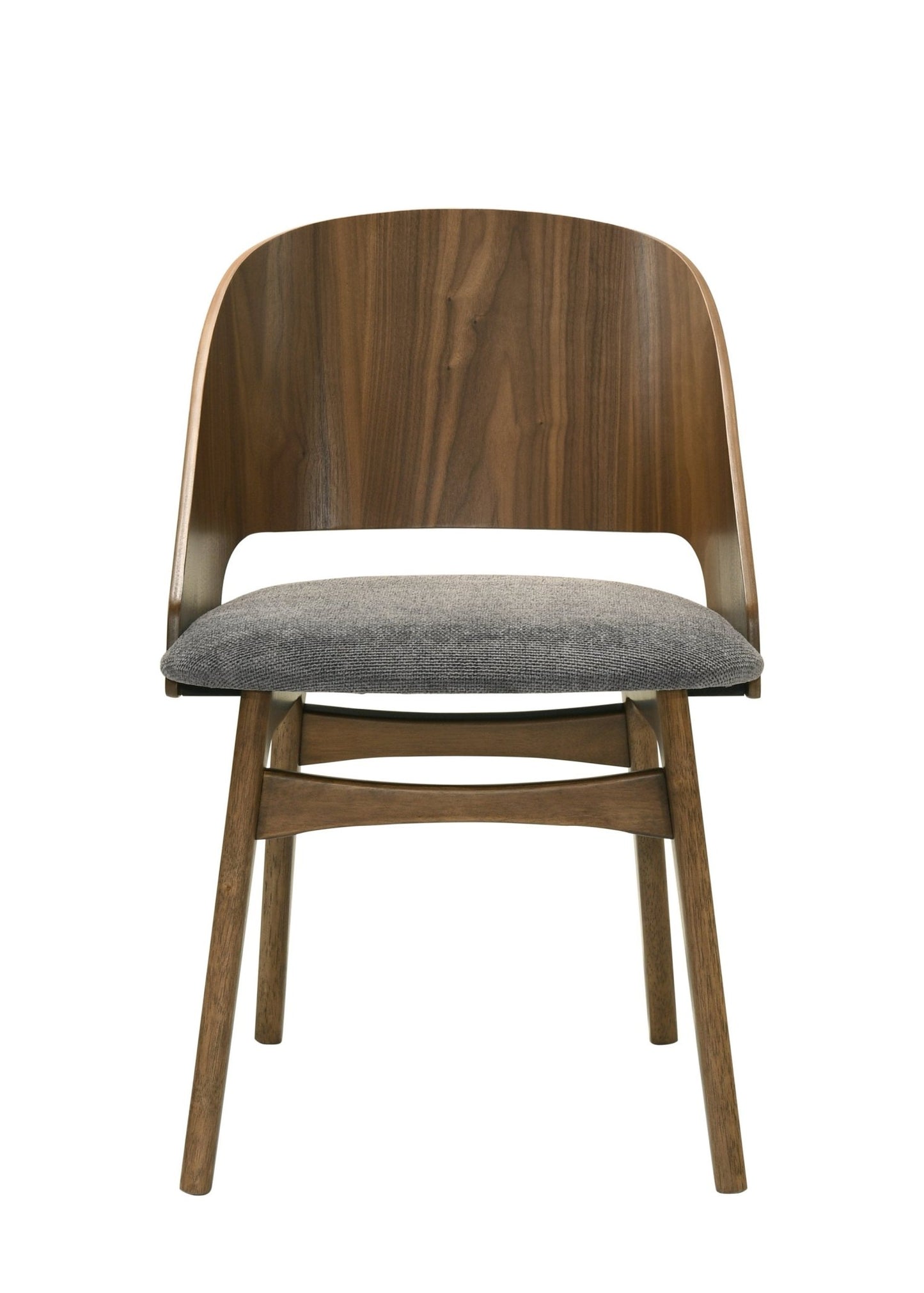 Delmon Fabric & Dark Walnut Side Chair (Set of 2) - 1st Choice Furniture Direct