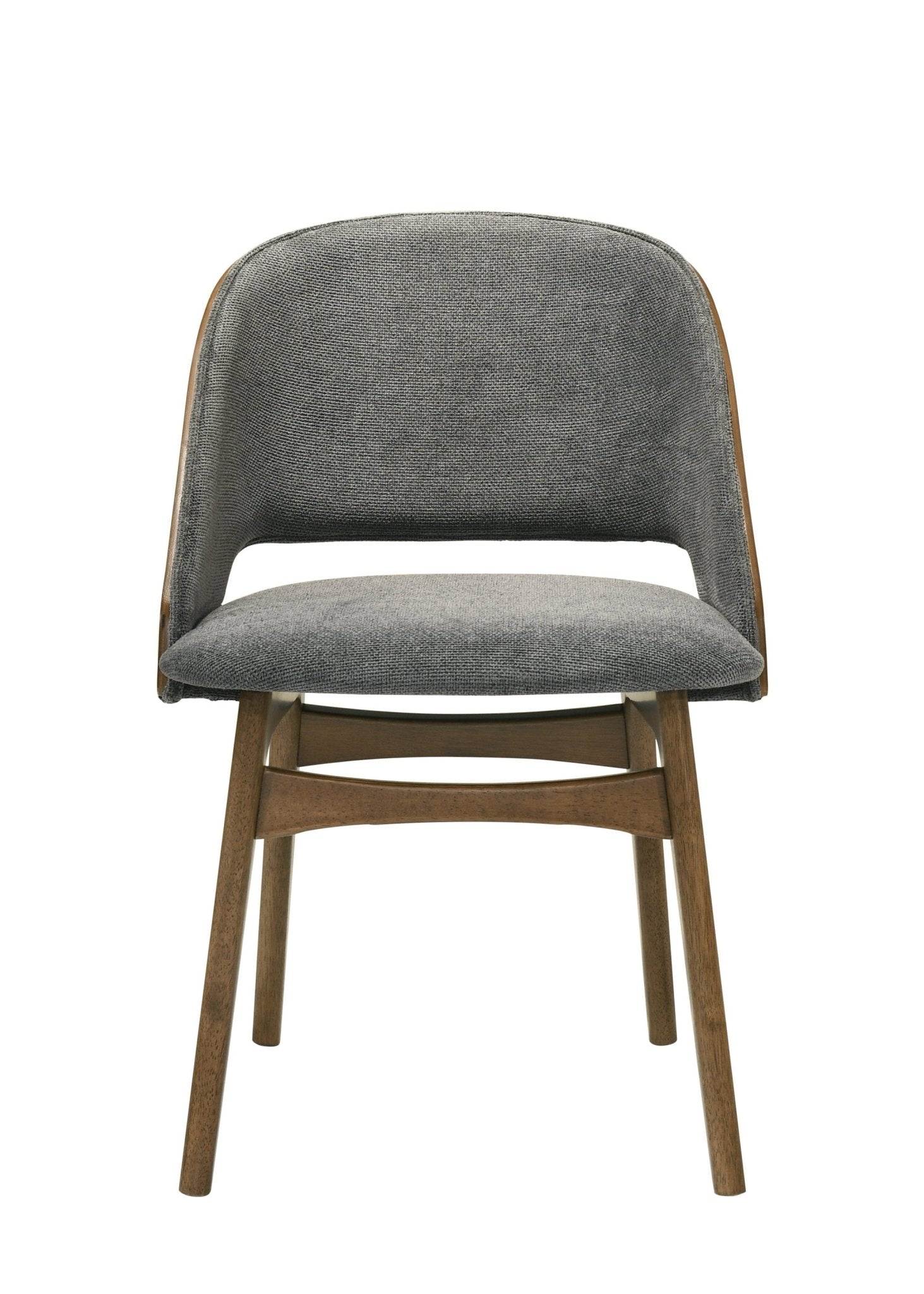 Delmon Fabric & Dark Walnut Side Chair (Set of 2) - 1st Choice Furniture Direct
