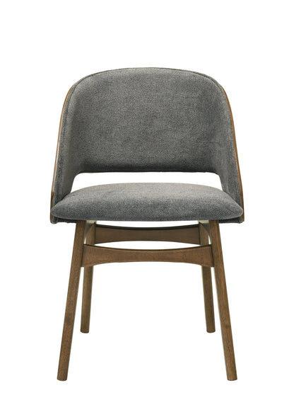 Delmon Fabric & Dark Walnut Side Chair (Set of 2) - 1st Choice Furniture Direct
