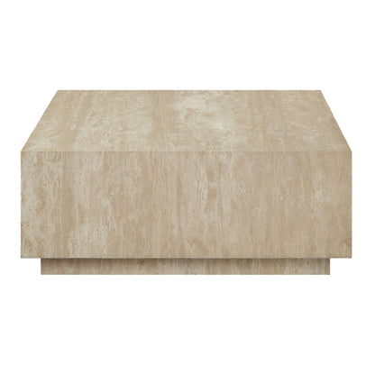 Deon Beige Travertine Coffee Table - 1st Choice Furniture Direct