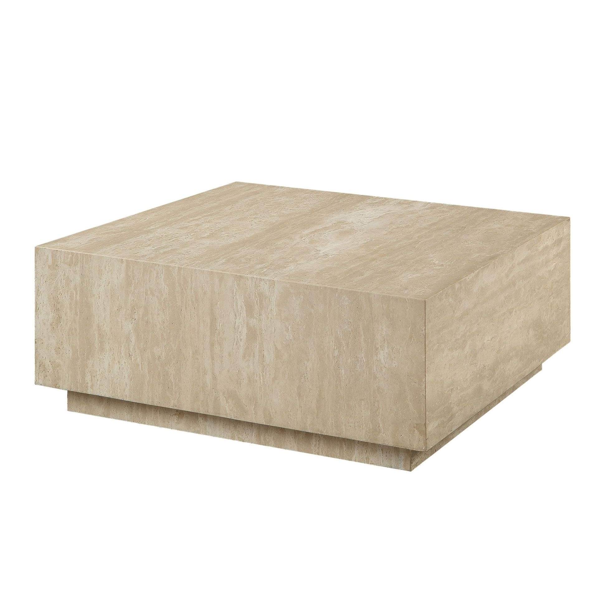 Deon Beige Travertine Coffee Table - 1st Choice Furniture Direct