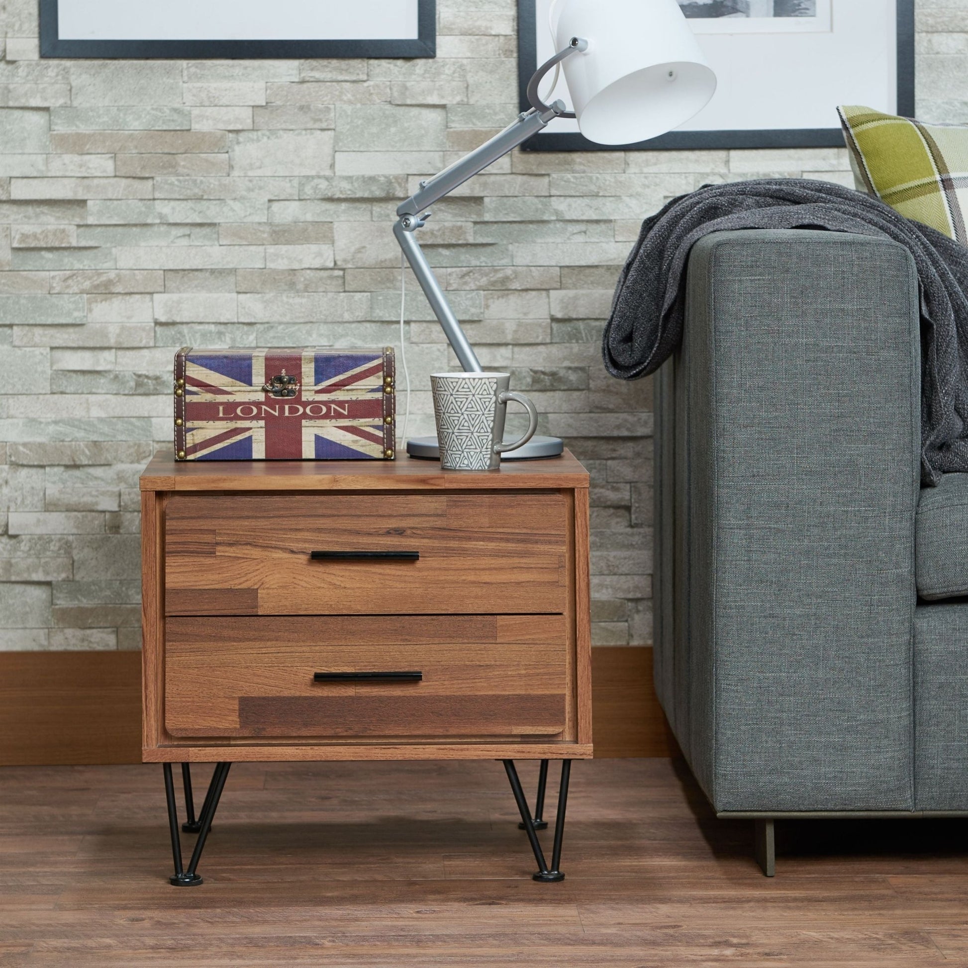 Deoss Walnut Finish Accent Table - 1st Choice Furniture Direct