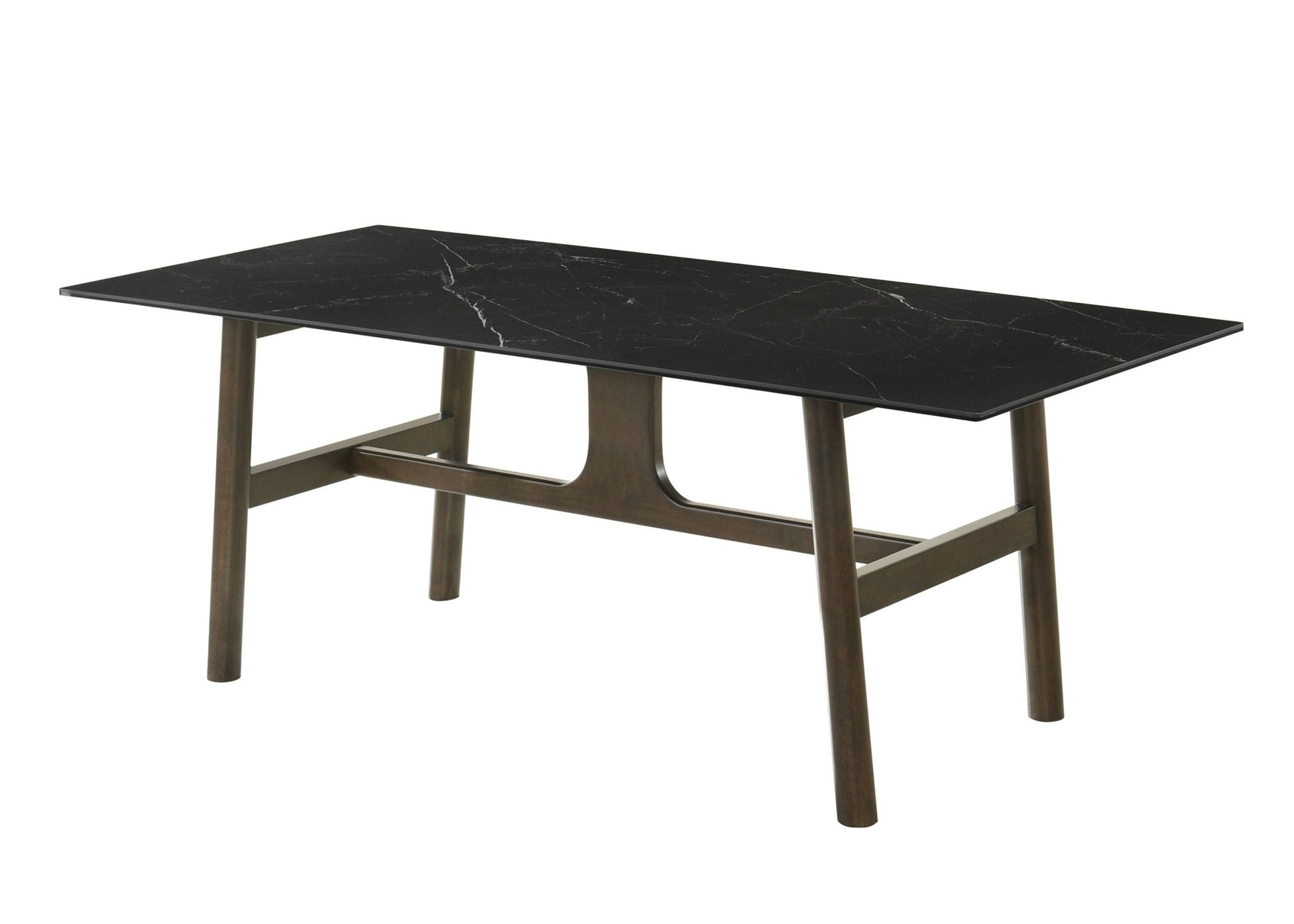 Destin Ceramic & Walnut Finish Dining Table - 1st Choice Furniture Direct
