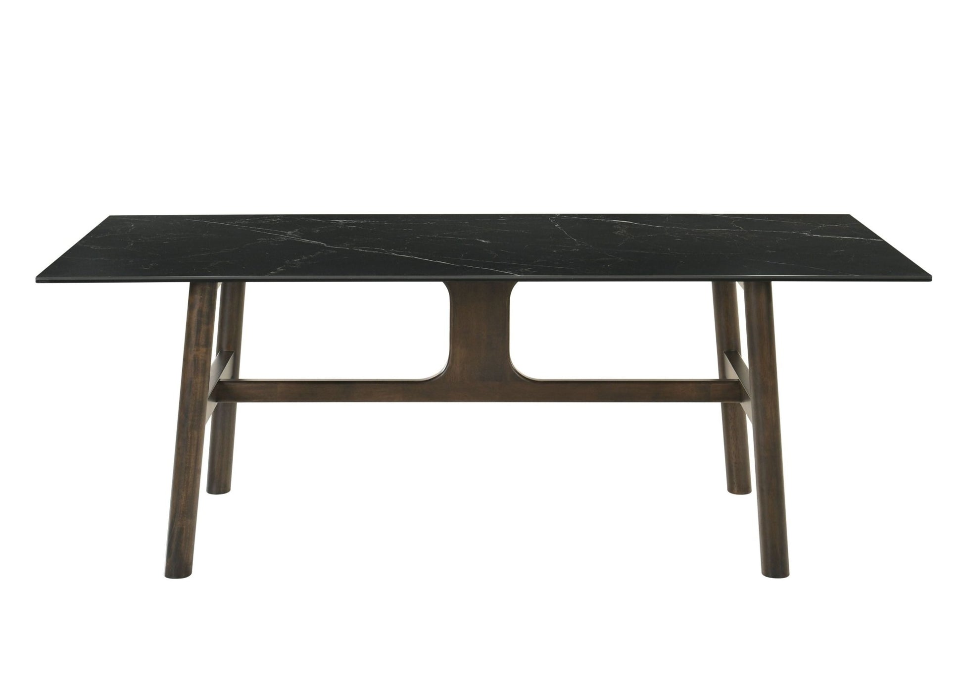 Destin Ceramic & Walnut Finish Dining Table - 1st Choice Furniture Direct