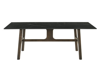 Destin Ceramic & Walnut Finish Dining Table - 1st Choice Furniture Direct