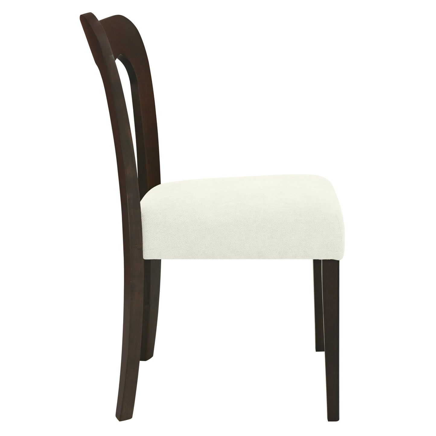 Dining Chair Without Arm(dark brown+beige) Set of 2 - 1st Choice Furniture Direct