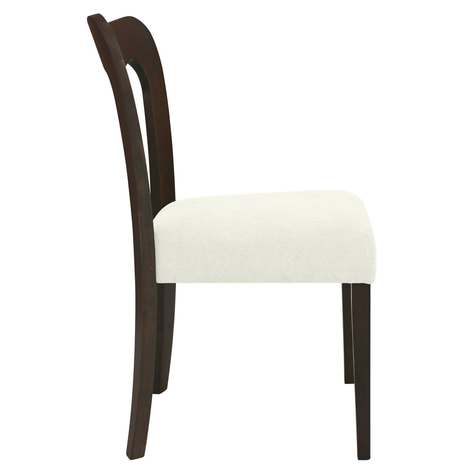 Dining Chair Without Arm(dark brown+beige) Set of 2 - 1st Choice Furniture Direct