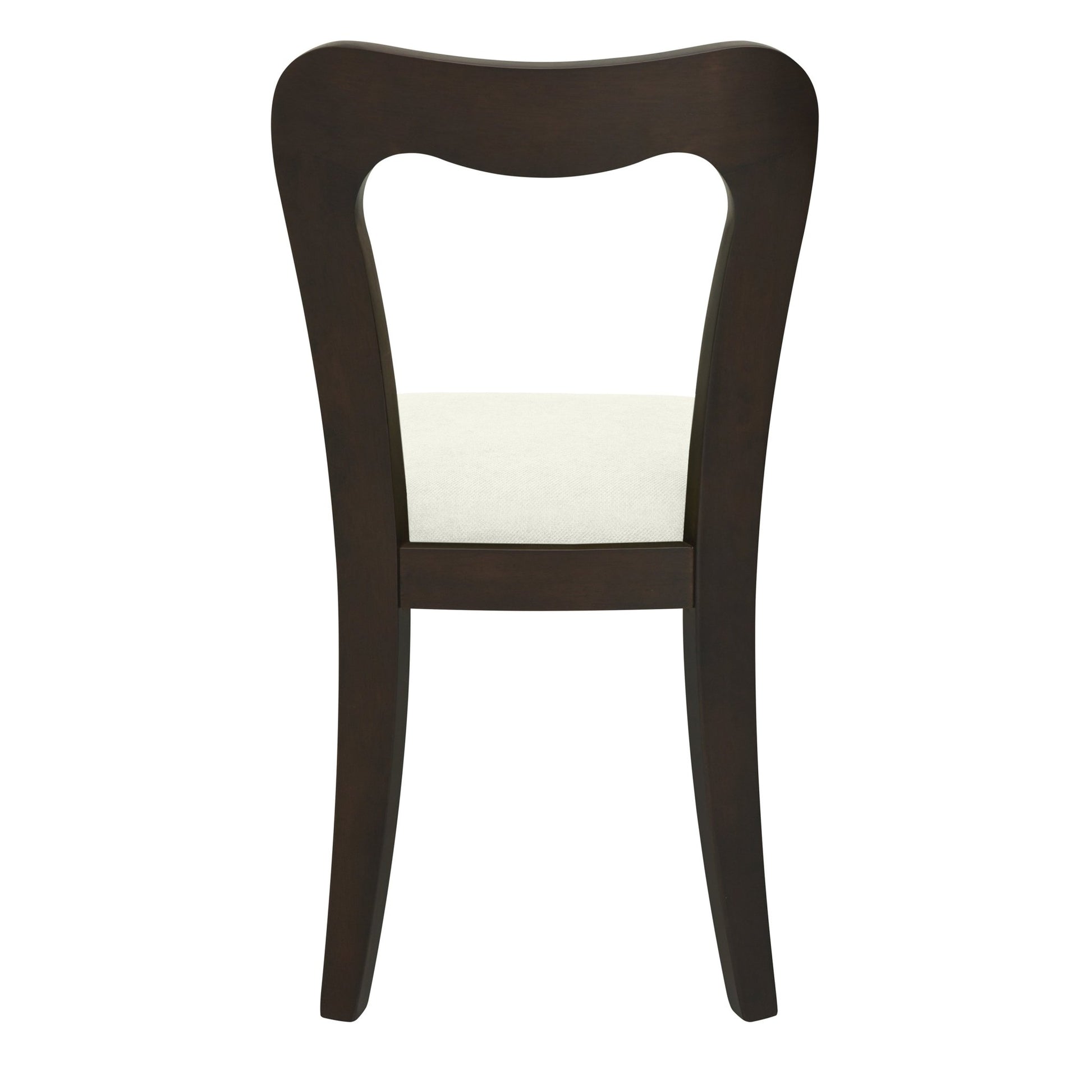 Dining Chair Without Arm(dark brown+beige) Set of 2 - 1st Choice Furniture Direct