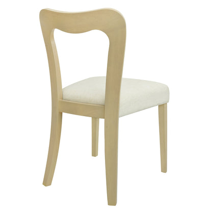 Dining Chair Without Arm(light ash+beige) Set of 2 - 1st Choice Furniture Direct