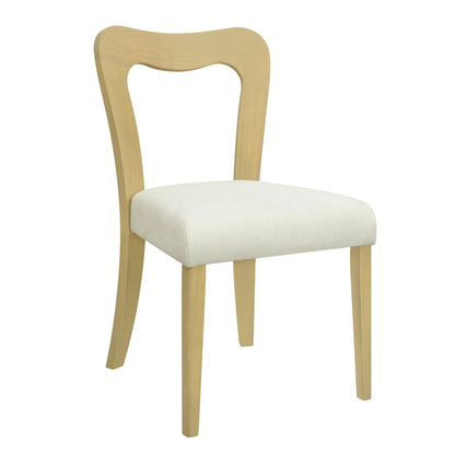 Dining Chair Without Arm(light ash+beige) Set of 2 - 1st Choice Furniture Direct