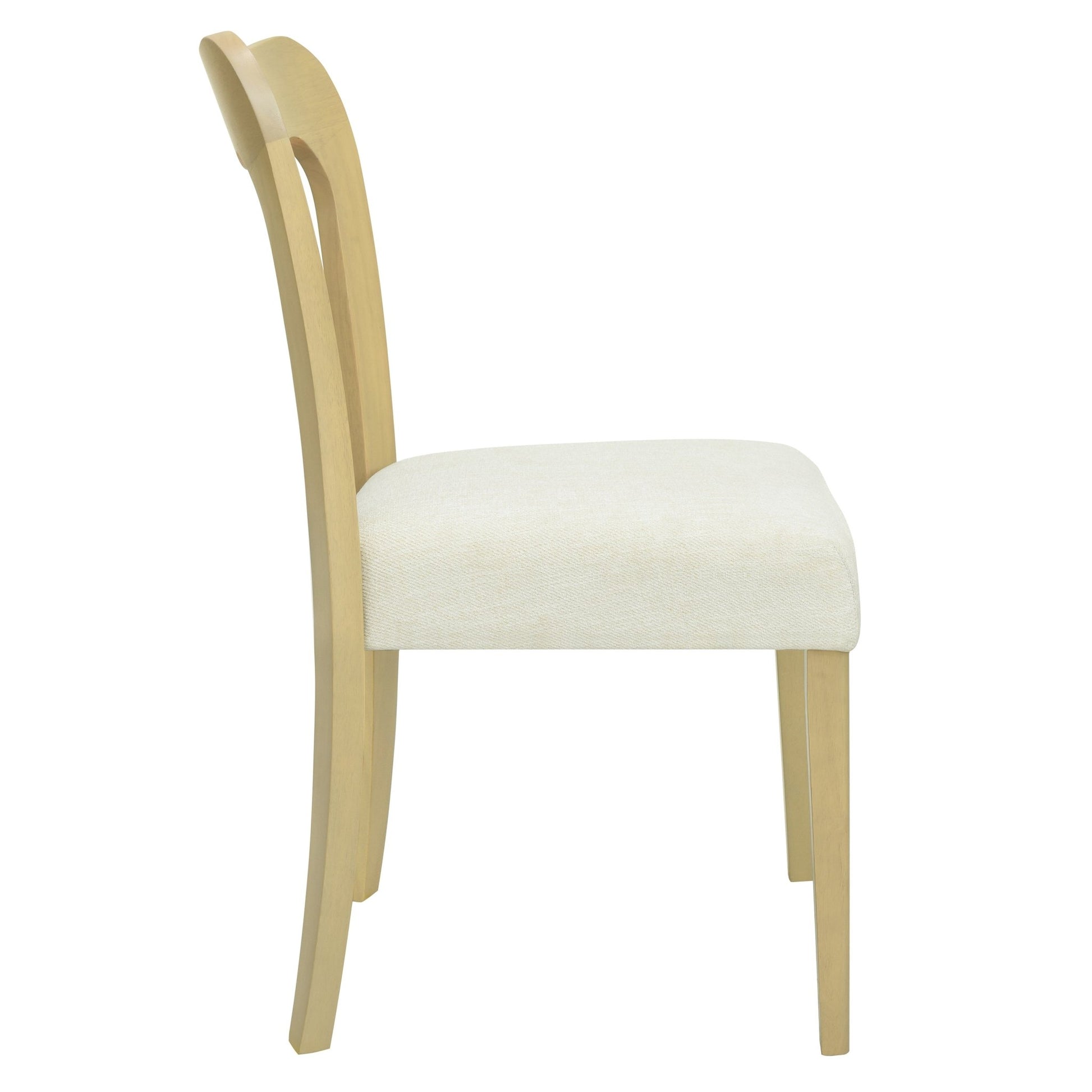 Dining Chair Without Arm(light ash+beige) Set of 2 - 1st Choice Furniture Direct