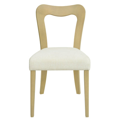 Dining Chair Without Arm(light ash+beige) Set of 2 - 1st Choice Furniture Direct