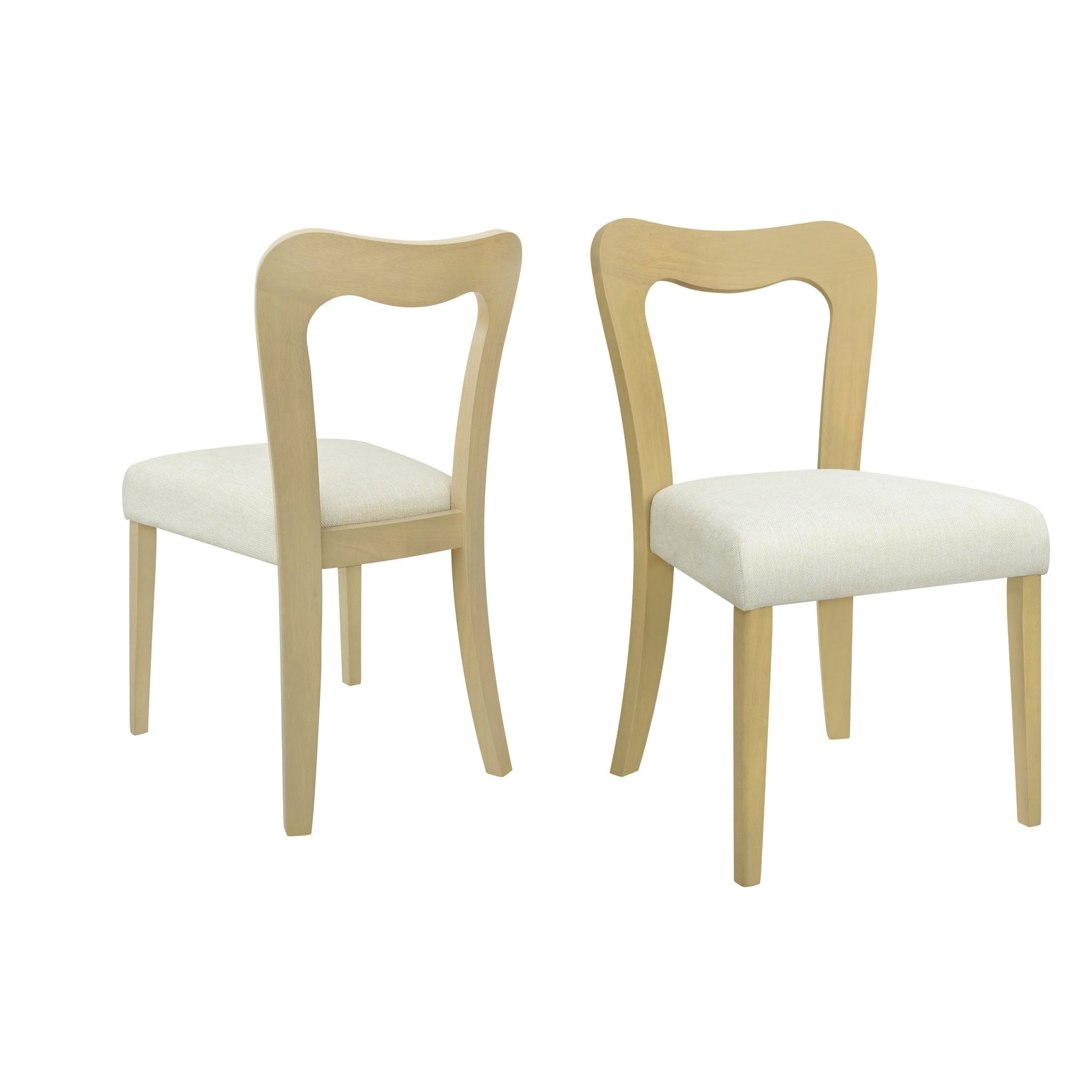 Dining Chair Without Arm(light ash+beige) Set of 2 - 1st Choice Furniture Direct
