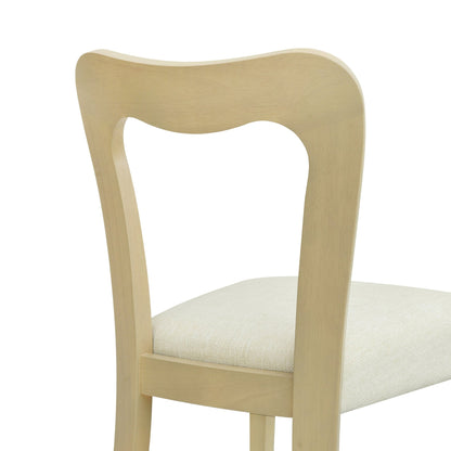 Dining Chair Without Arm(light ash+beige) Set of 2 - 1st Choice Furniture Direct