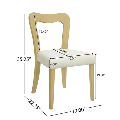 Dining Chair Without Arm(light ash+beige) Set of 2 - 1st Choice Furniture Direct