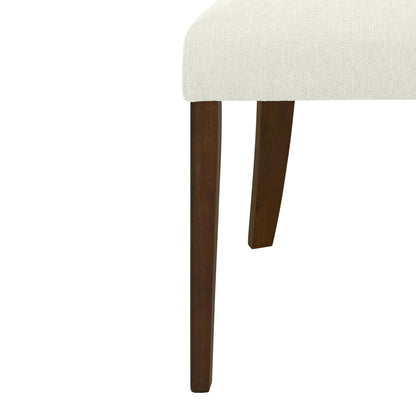 Dining Chair Without Arm(walnut+beige) Set of 2 - 1st Choice Furniture Direct