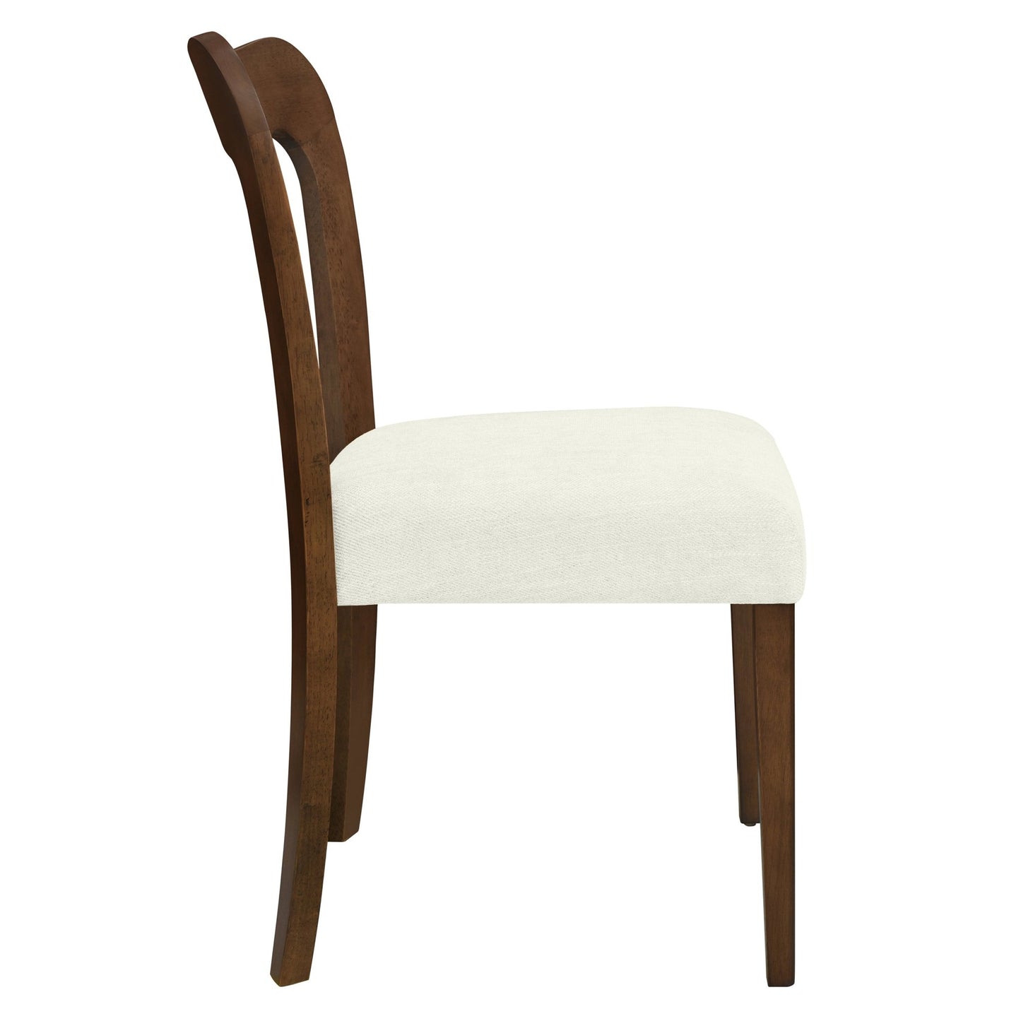 Dining Chair Without Arm(walnut+beige) Set of 2 - 1st Choice Furniture Direct
