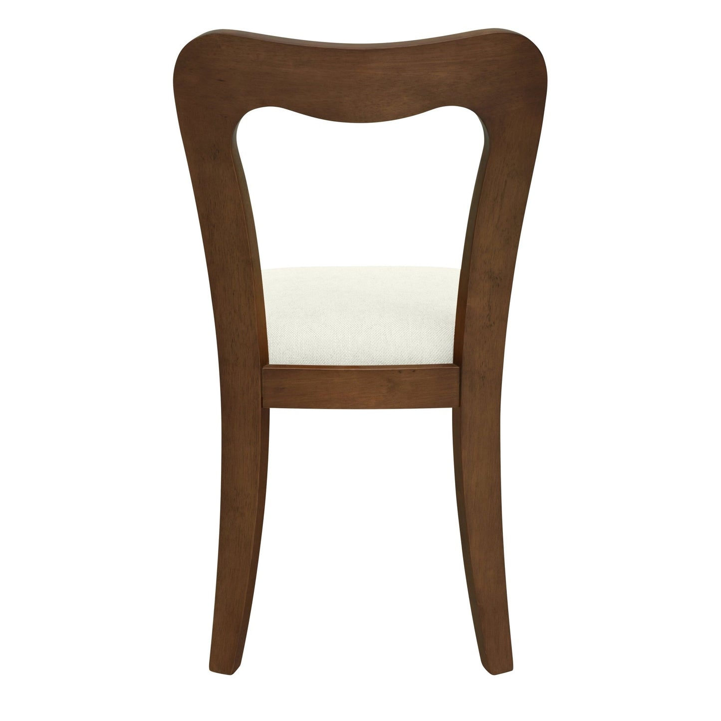 Dining Chair Without Arm(walnut+beige) Set of 2 - 1st Choice Furniture Direct