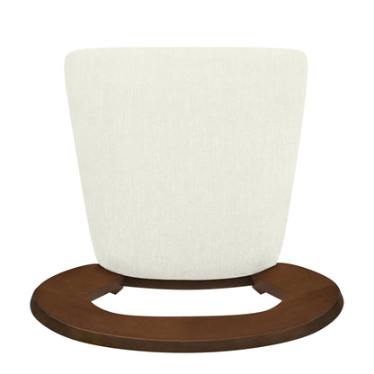 Dining Chair Without Arm(walnut+beige) Set of 2 - 1st Choice Furniture Direct