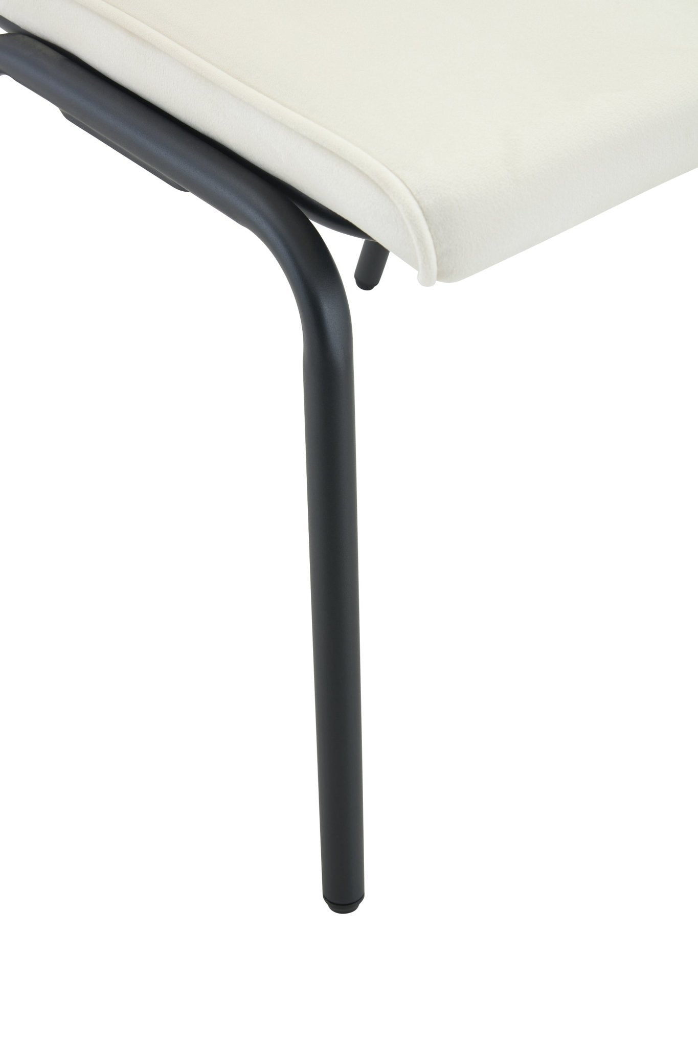 Dining Chairs Set of 2, Huggable Upholstered Dining Chairs with Soft Skin - Friendly Velvet Fabric, Table - Hangable Armrests, Metal Legs with Spray Coating Finish (White, Set of 2) - 1st Choice Furniture Direct