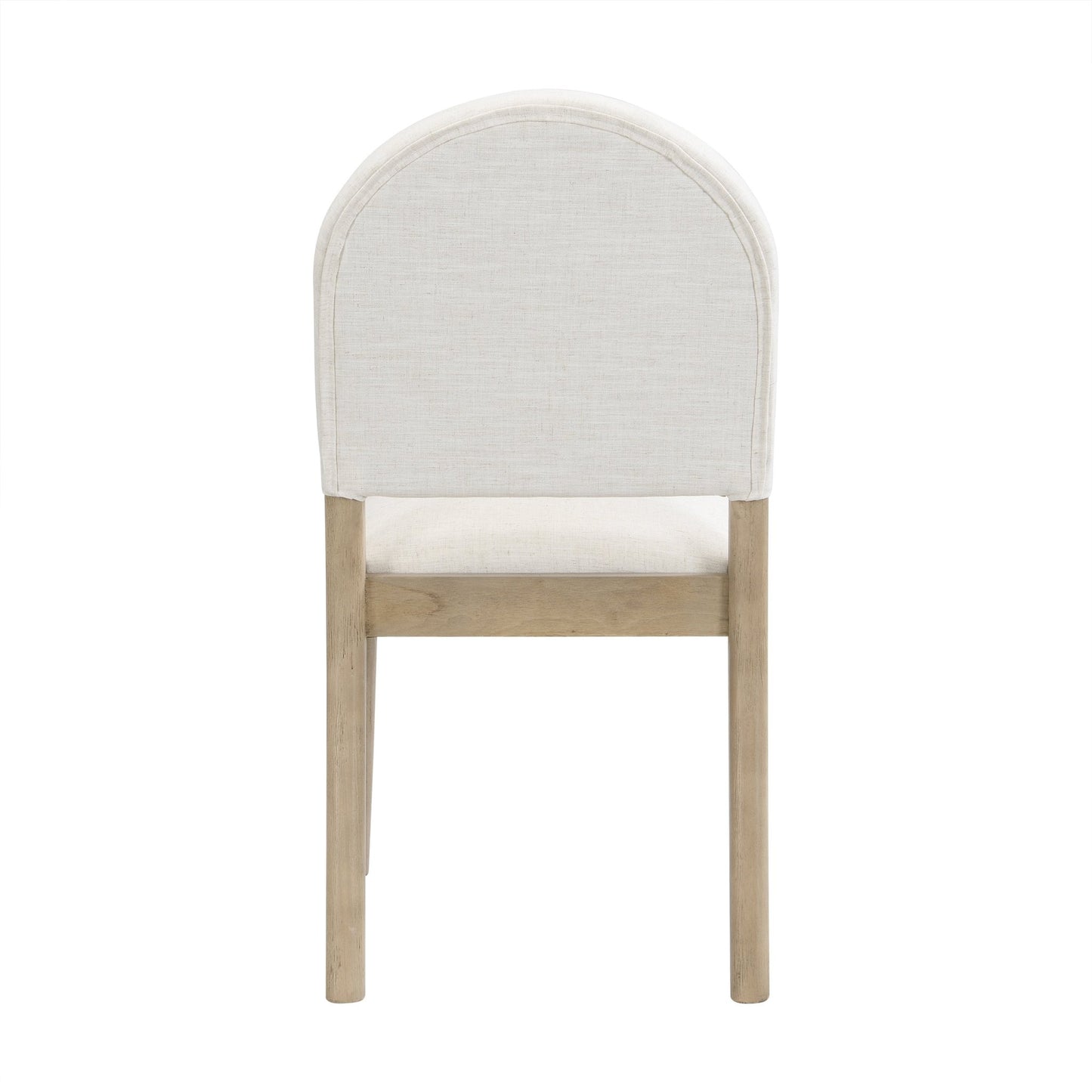 Dining Chairs with Back Mid Century Fabric Upholstered Armless Dining Room Side Chairs Set of 2 - Light Ash+Beige - 1st Choice Furniture Direct