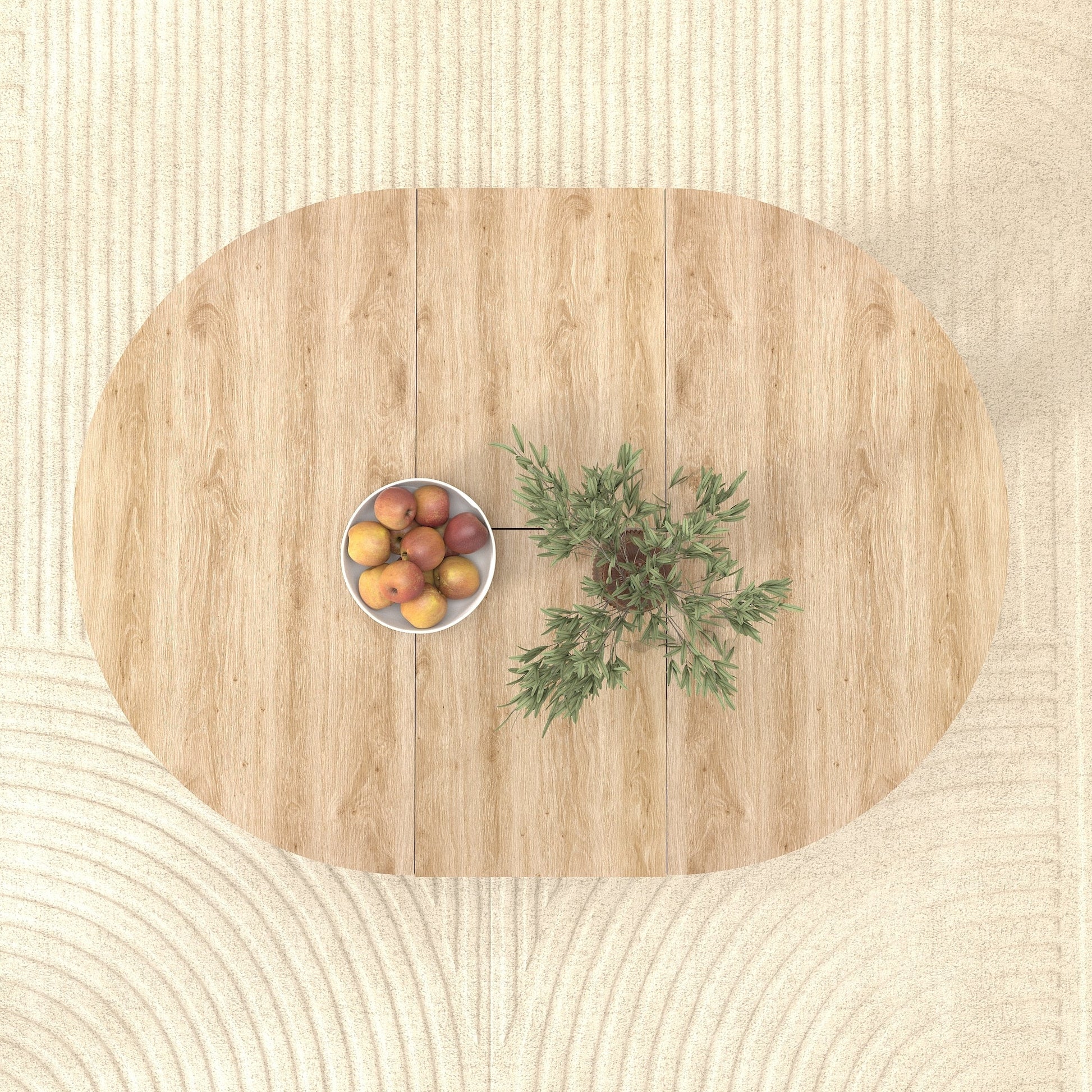 Dining Table for Farmhouse Kitchen 59x43 Inch Expandable Oval Table Top with Removable Leaf Trestle X Shaped Base White - 1st Choice Furniture Direct