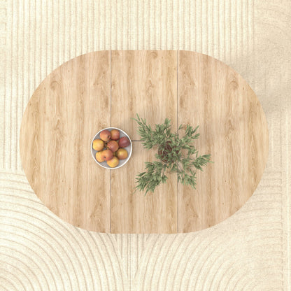 Dining Table for Farmhouse Kitchen 59x43 Inch Expandable Oval Table Top with Removable Leaf Trestle X Shaped Base White - 1st Choice Furniture Direct