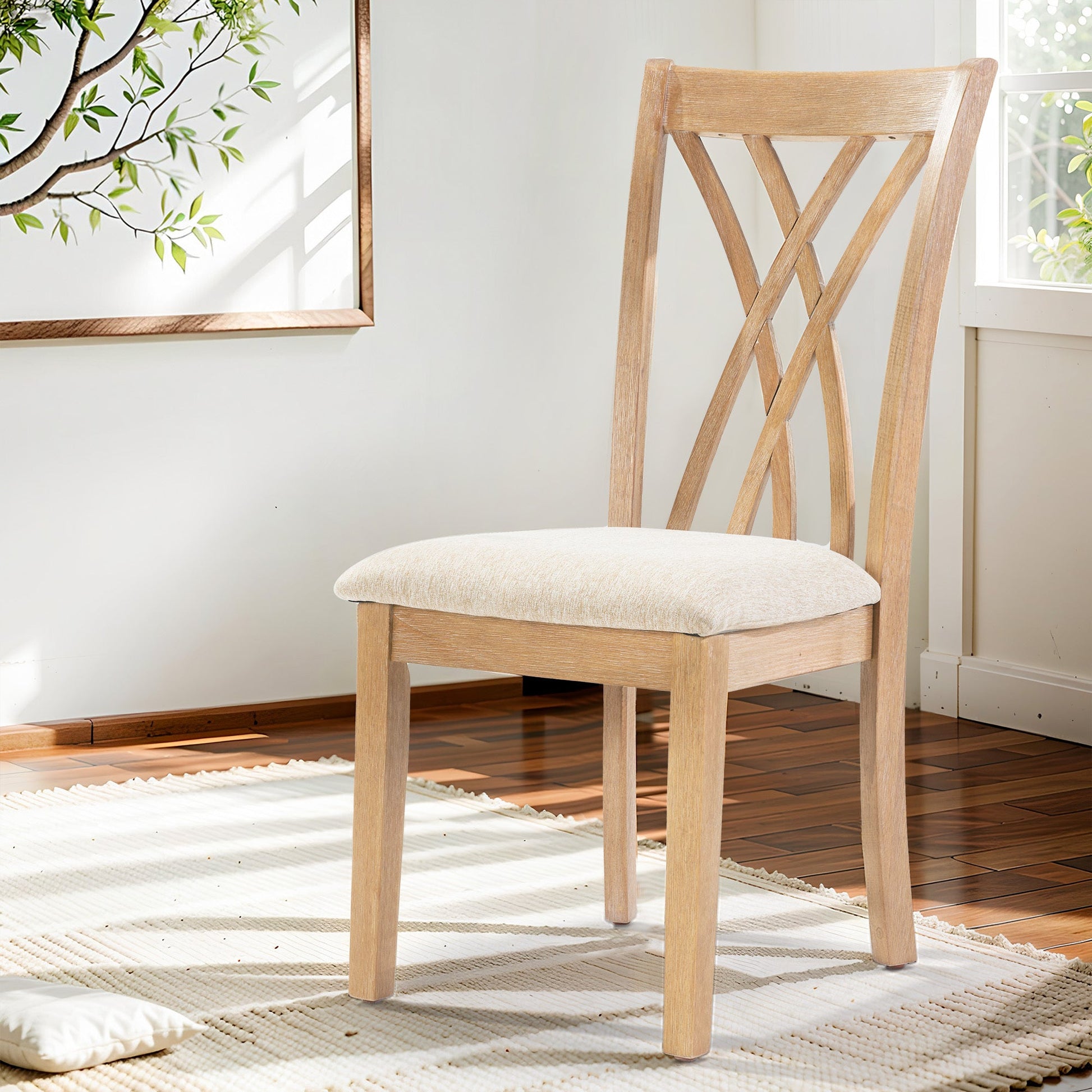 Dining Table Set with 6 Chairs, Modern Dining Table and Chairs Set, 1 Table & 6 Chairs, 60'L x 36'W Table, 23'H Chairs, Anti - Slip, Perfect for 4 - 6 Persons, Home, Kitchen, Living Room. - 1st Choice Furniture Direct