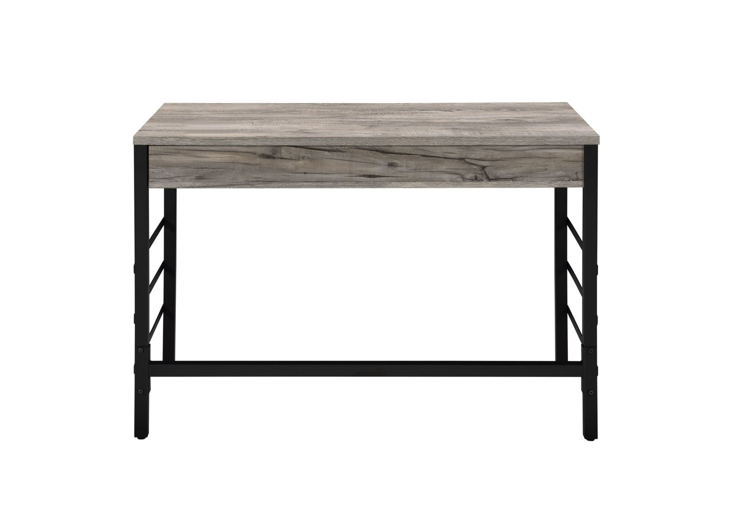 Disho Light Weathered Oak & Black Finish Writing Desk W/USB - 1st Choice Furniture Direct