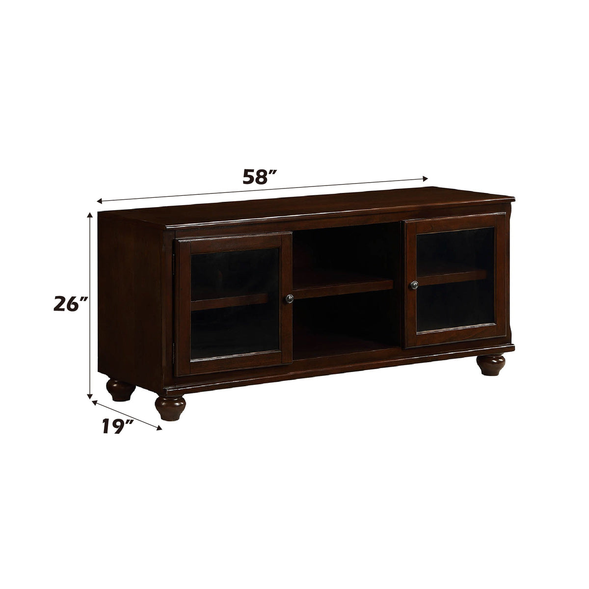 Dita TV Walnut Finish Stand - 1st Choice Furniture Direct