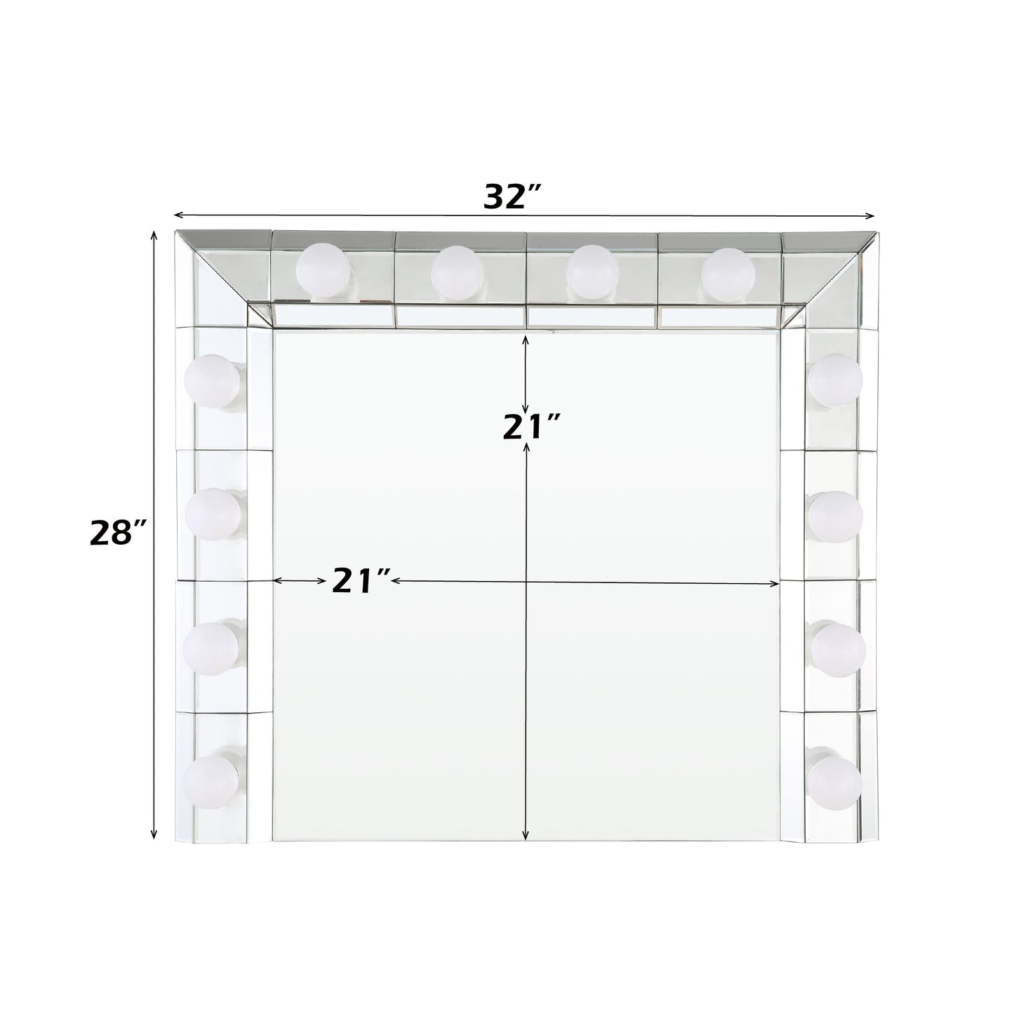 Dominic Mirrored Accent Mirror (Assembled) - 1st Choice Furniture Direct
