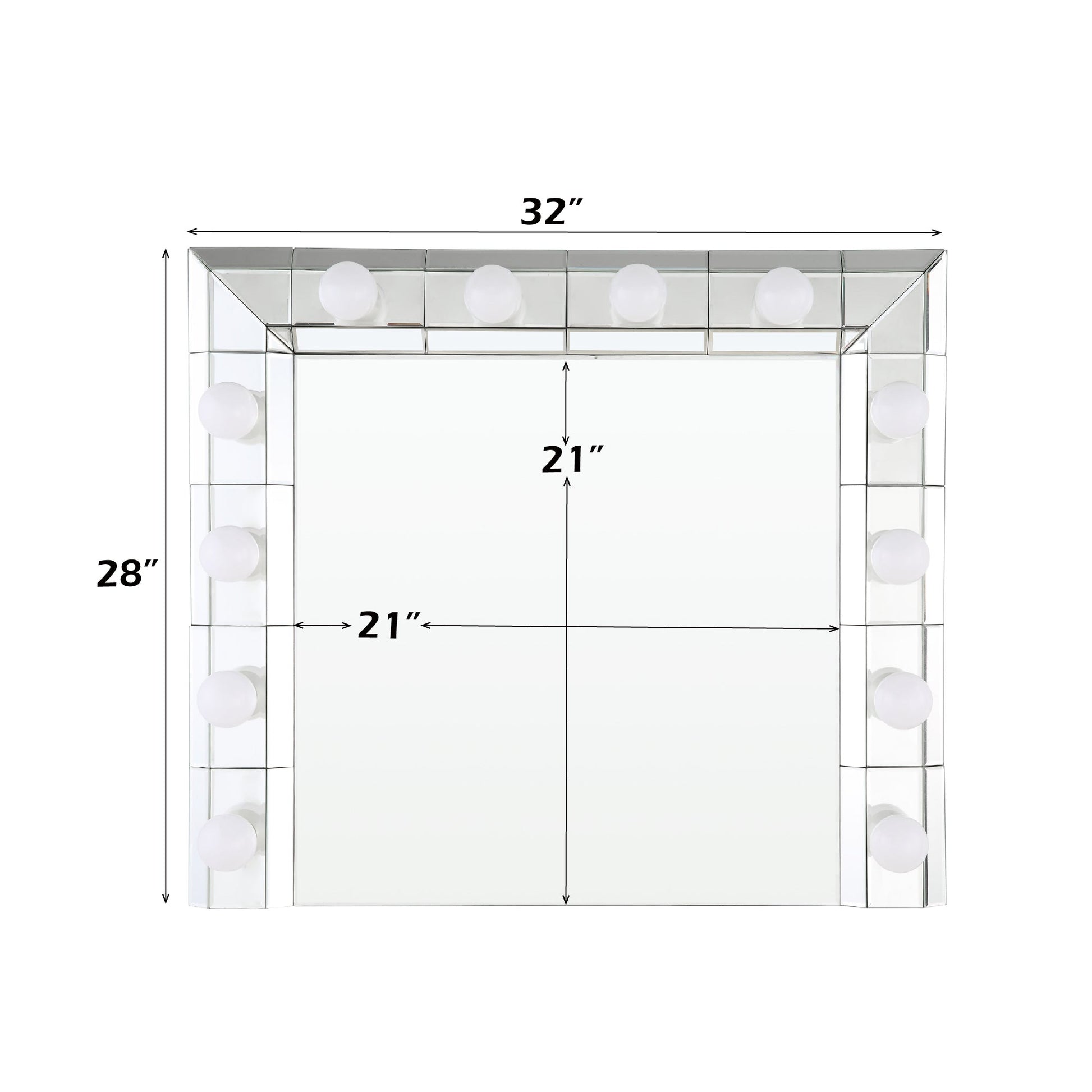 Dominic Mirrored Accent Mirror (Assembled) - 1st Choice Furniture Direct