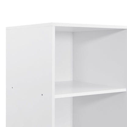 Doorless Wooden Storage Wardrobe for Dedroom with Shelves and 3 Drawers, White - 1st Choice Furniture Direct