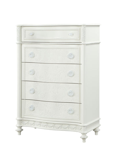 Dorothy Ivory Finish Chest - 1st Choice Furniture Direct