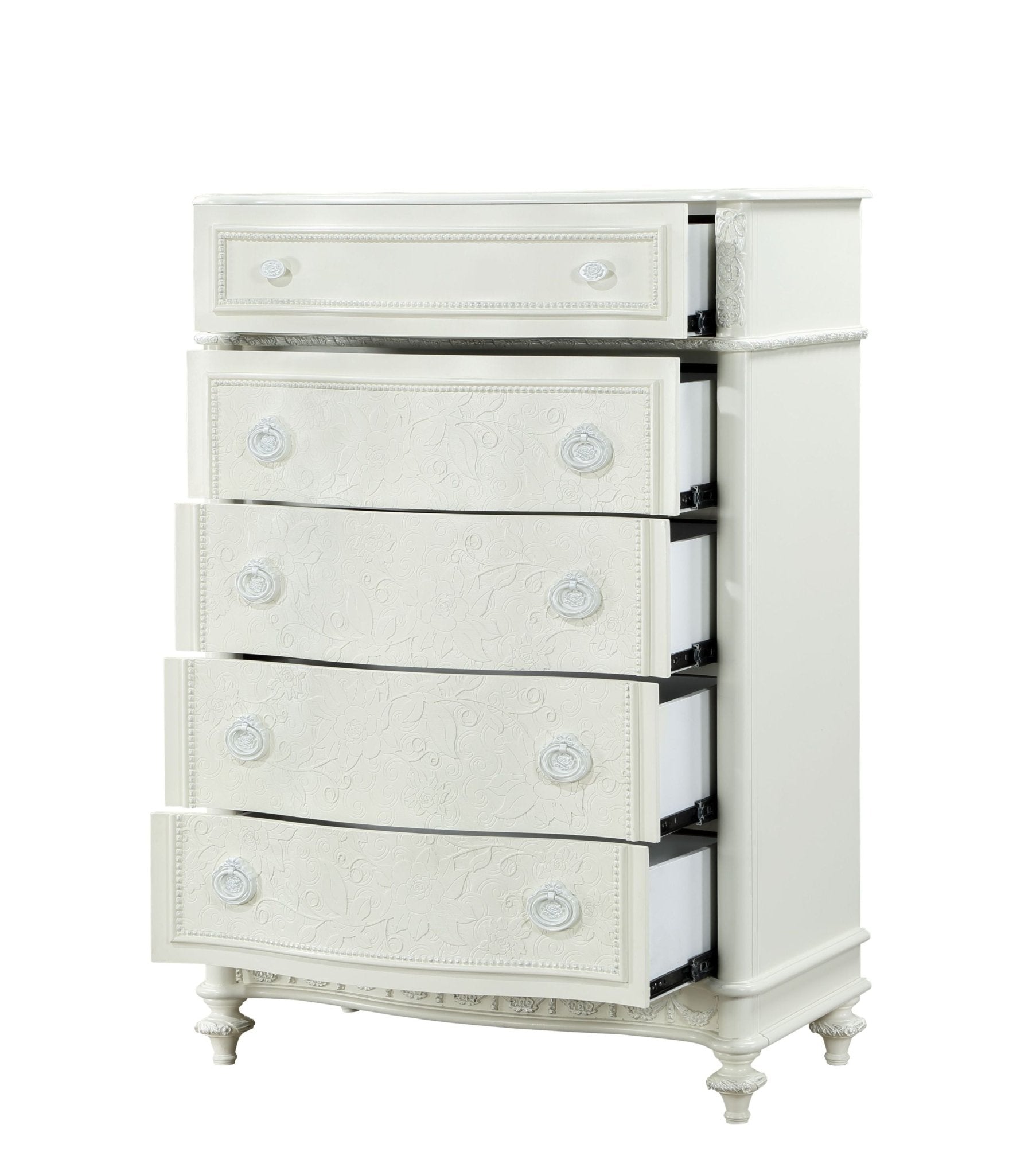 Dorothy Ivory Finish Chest - 1st Choice Furniture Direct