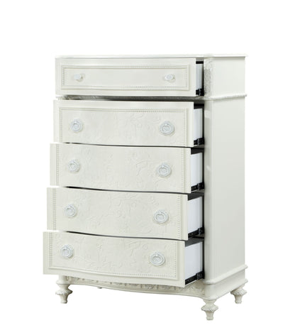 Dorothy Ivory Finish Chest - 1st Choice Furniture Direct