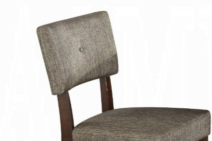 Drake Gray Fabric & Espresso Finish Side Chair (Set of 2) - 1st Choice Furniture Direct