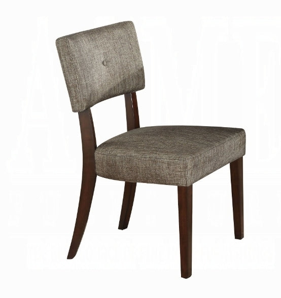 Drake Gray Fabric & Espresso Finish Side Chair (Set of 2) - 1st Choice Furniture Direct