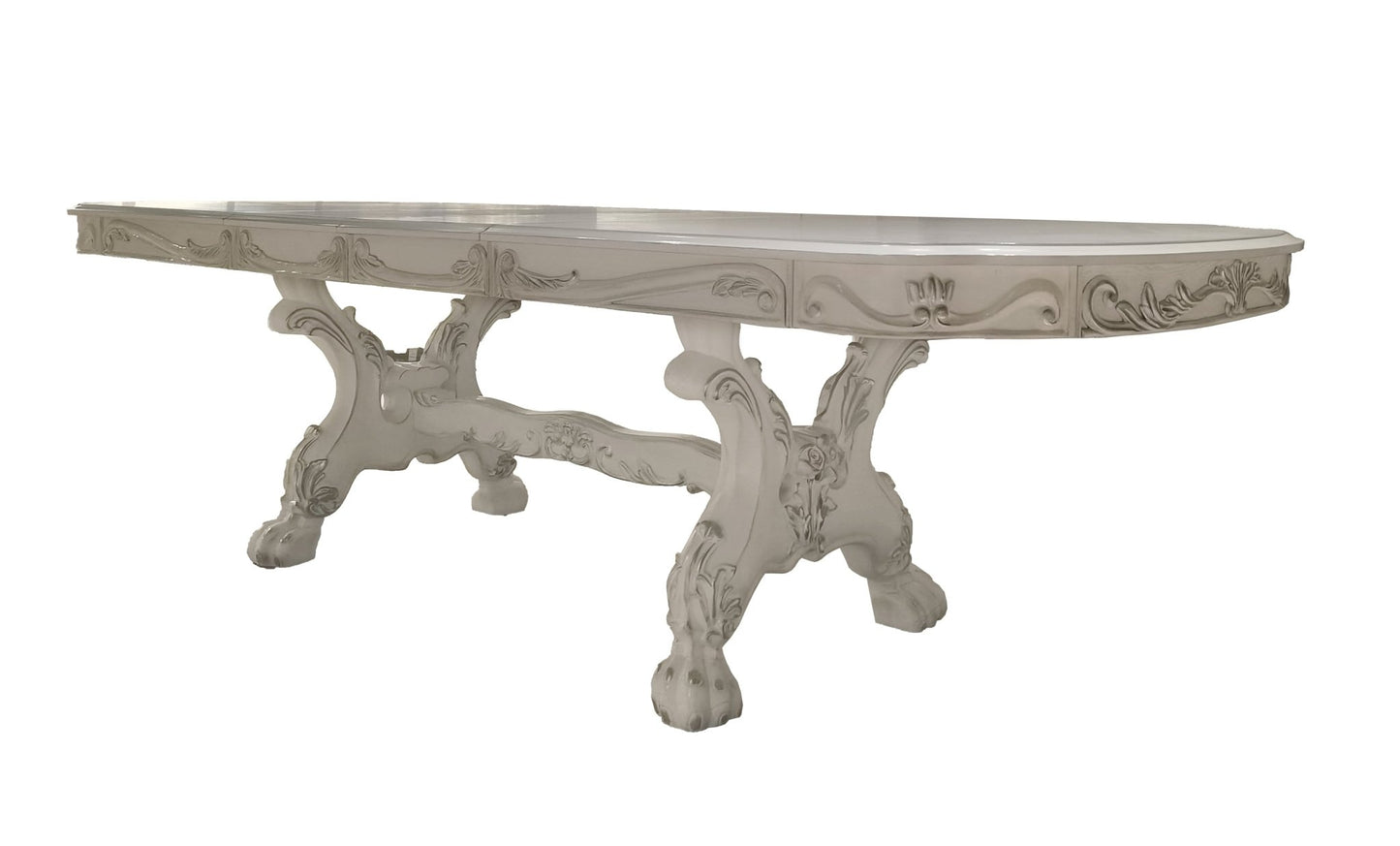 Dresden Bone White Finish Dining Table - 1st Choice Furniture Direct