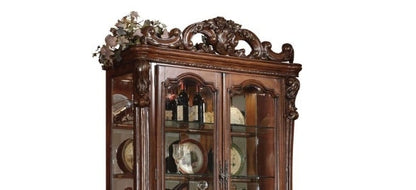 Dresden Cherry Oak Finish Curio - 1st Choice Furniture Direct