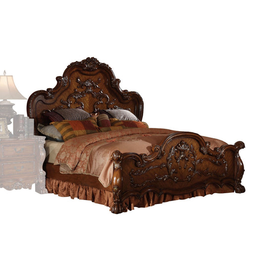 Dresden Cherry Oak Finish Queen Bed - 1st Choice Furniture Direct