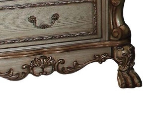 Dresden Gold Patina & Bone Finish Nightstand - 1st Choice Furniture Direct