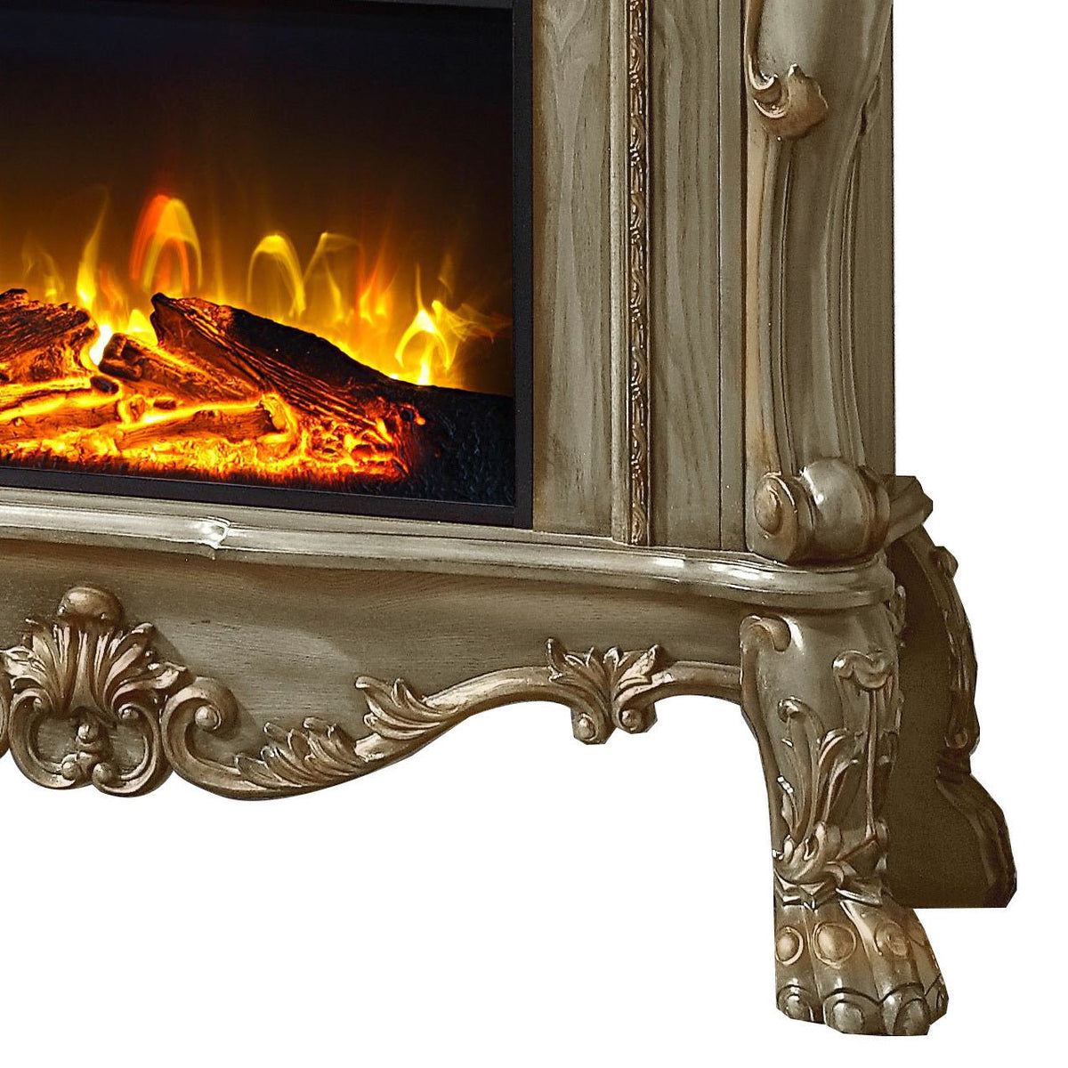 Dresden Gold Patina Finish Fireplace - 1st Choice Furniture Direct