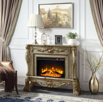 Dresden Gold Patina Finish Fireplace - 1st Choice Furniture Direct