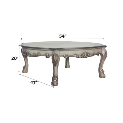Dresden Vintage Bone White Finish Coffee Table - 1st Choice Furniture Direct