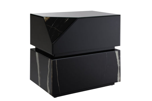 Drisana Black Mirrored Finish End Table - 1st Choice Furniture Direct