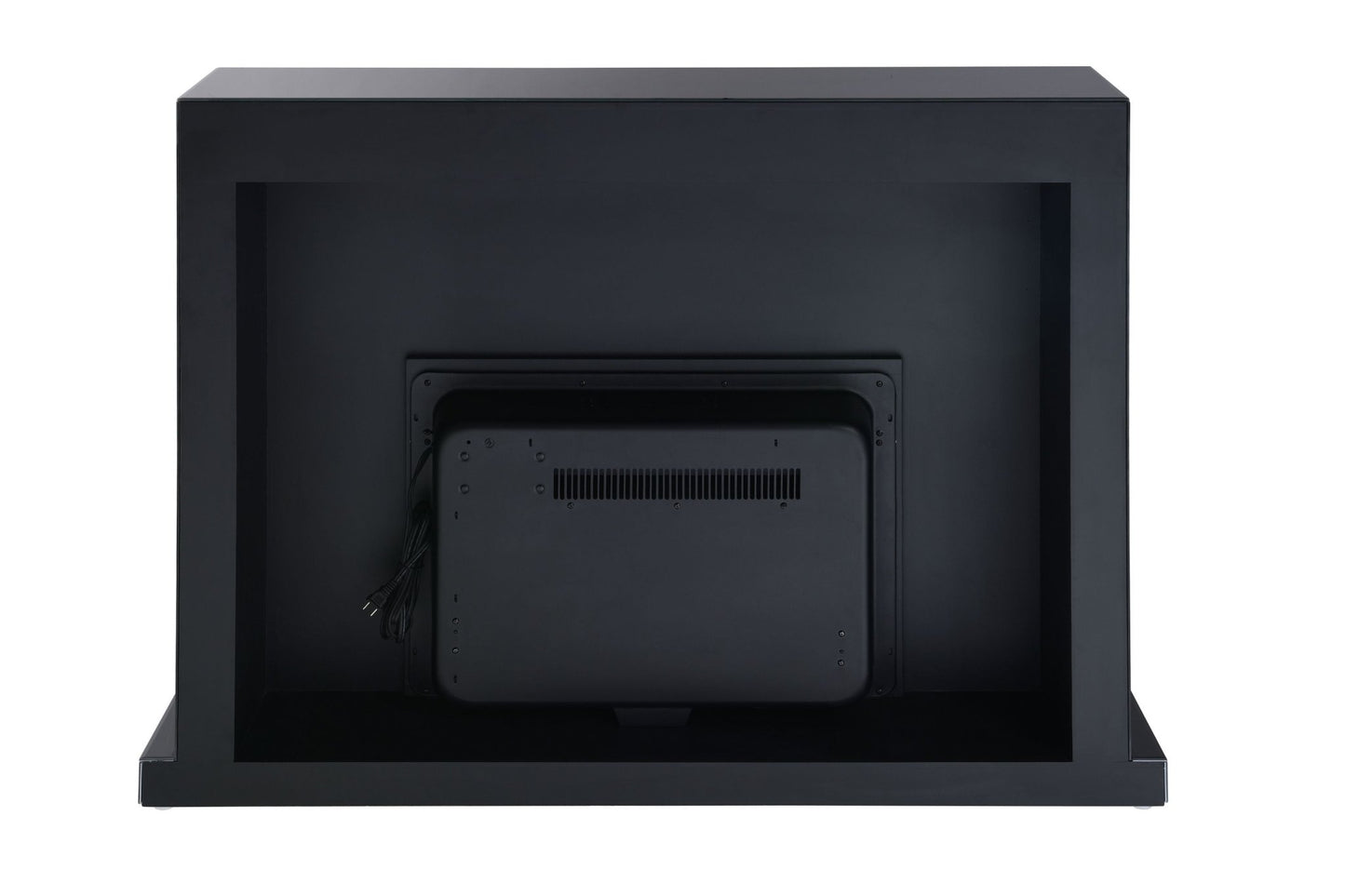 Drisana Black Mirrored Finish Fireplace - 1st Choice Furniture Direct